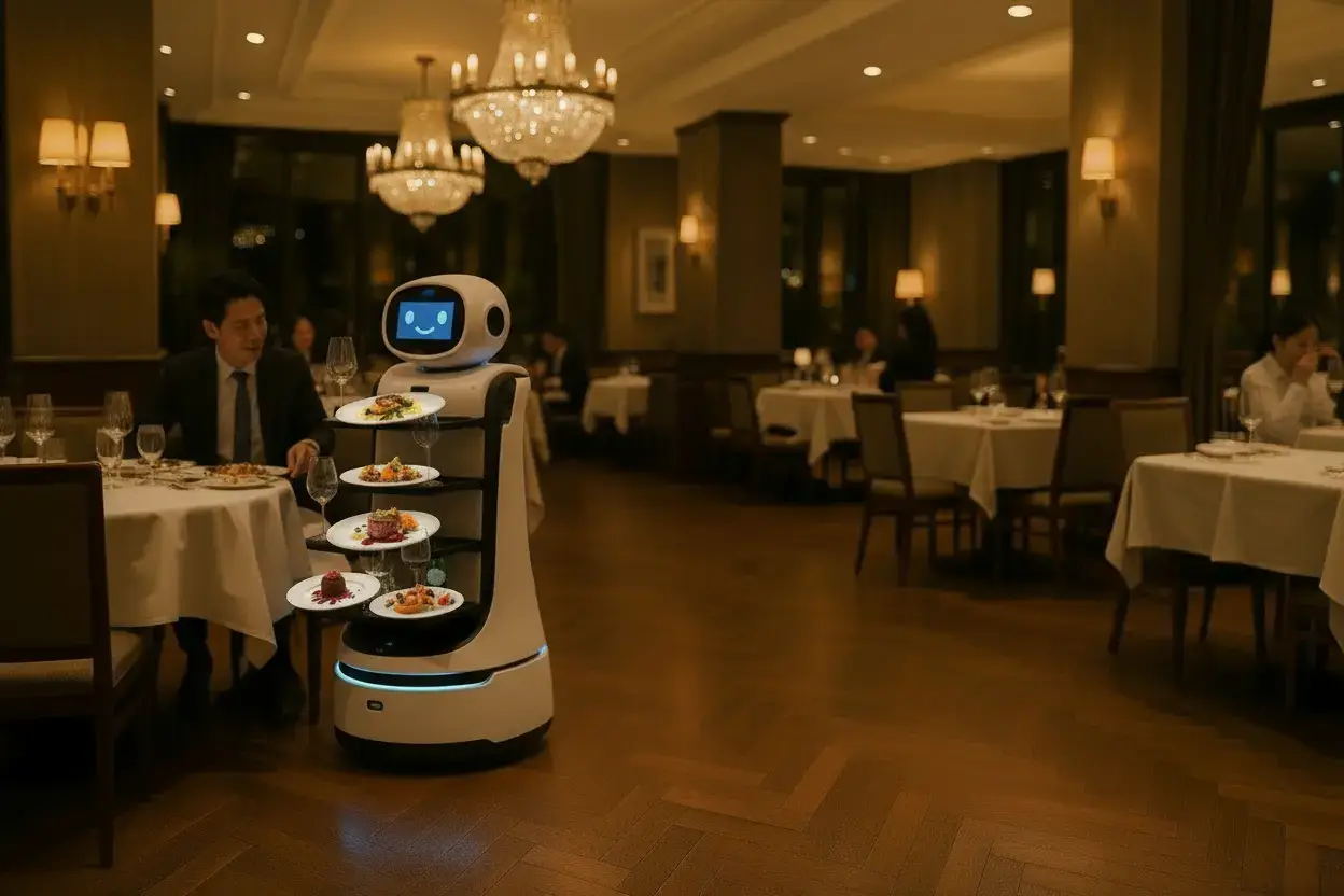 serviceroboter hero vaskerobot restaurant